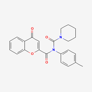 molecular formula C23H22N2O4 B2850184 N-(4-oxo-4H-chromene-2-carbonyl)-N-(p-tolyl)piperidine-1-carboxamide CAS No. 899992-67-7
