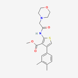 molecular formula C20H24N2O4S B2850208 Methyl 4-(3,4-dimethylphenyl)-2-(2-morpholinoacetamido)thiophene-3-carboxylate CAS No. 670269-83-7