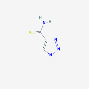 molecular formula C4H6N4S B2850219 1-methyl-1H-1,2,3-triazole-4-carbothioamide CAS No. 1849225-56-4