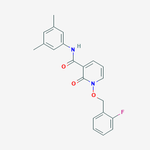 molecular formula C21H19FN2O3 B2850236 N-(3,5-dimethylphenyl)-1-[(2-fluorophenyl)methoxy]-2-oxo-1,2-dihydropyridine-3-carboxamide CAS No. 868679-06-5