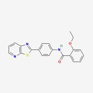 molecular formula C21H17N3O2S B2850240 2-ethoxy-N-(4-(thiazolo[5,4-b]pyridin-2-yl)phenyl)benzamide CAS No. 863588-51-6