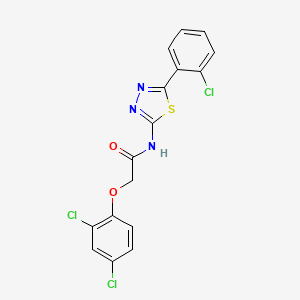molecular formula C16H10Cl3N3O2S B2850257 N-(5-(2-chlorophenyl)-1,3,4-thiadiazol-2-yl)-2-(2,4-dichlorophenoxy)acetamide CAS No. 392244-22-3