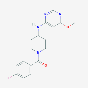 molecular formula C17H19FN4O2 B2850374 N-[1-(4-fluorobenzoyl)piperidin-4-yl]-6-methoxypyrimidin-4-amine CAS No. 2415518-74-8