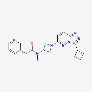 molecular formula C20H23N7O B2850384 N-(1-{3-cyclobutyl-[1,2,4]triazolo[4,3-b]pyridazin-6-yl}azetidin-3-yl)-N-methyl-2-(pyridin-3-yl)acetamide CAS No. 2379974-94-2