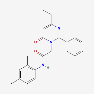 molecular formula C22H23N3O2 B2850385 N-(2,4-dimethylphenyl)-2-(4-ethyl-6-oxo-2-phenylpyrimidin-1(6H)-yl)acetamide CAS No. 1260951-28-7