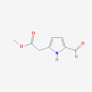 molecular formula C8H9NO3 B2850395 methyl 2-(5-formyl-1H-pyrrol-2-yl)acetate CAS No. 1529441-82-4