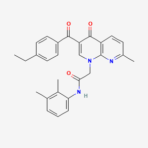 molecular formula C28H27N3O3 B2850396 N-(2,3-dimethylphenyl)-2-[3-(4-ethylbenzoyl)-7-methyl-4-oxo-1,4-dihydro-1,8-naphthyridin-1-yl]acetamide CAS No. 894885-57-5