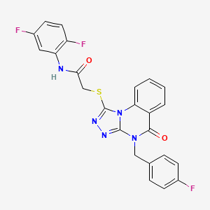 B2850409 N-(2,5-difluorophenyl)-2-((4-(4-fluorobenzyl)-5-oxo-4,5-dihydro-[1,2,4]triazolo[4,3-a]quinazolin-1-yl)thio)acetamide CAS No. 1111151-38-2