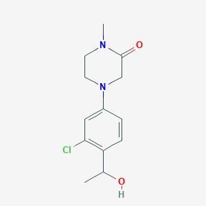 4-[3-Chloro-4-(1-hydroxyethyl)phenyl]-1-methylpiperazin-2-one