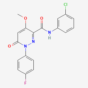 N-(3-chlorophenyl)-1-(4-fluorophenyl)-4-methoxy-6-oxopyridazine-3-carboxamide