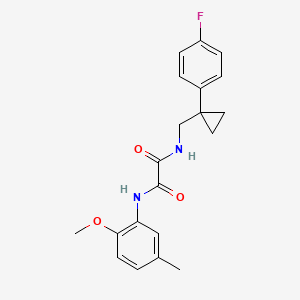 molecular formula C20H21FN2O3 B2850574 N-{[1-(4-fluorophenyl)cyclopropyl]methyl}-N'-(2-methoxy-5-methylphenyl)ethanediamide CAS No. 1049437-51-5