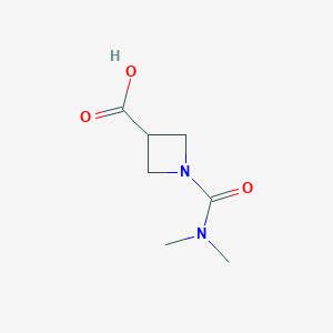 molecular formula C7H12N2O3 B2850633 1-(Dimethylcarbamoyl)azetidine-3-carboxylic acid CAS No. 1480548-82-0