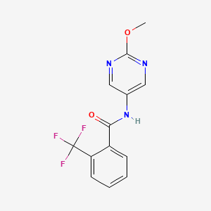 molecular formula C13H10F3N3O2 B2850663 N-(2-methoxypyrimidin-5-yl)-2-(trifluoromethyl)benzamide CAS No. 1396857-71-8