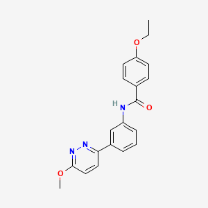 molecular formula C20H19N3O3 B2850720 4-ethoxy-N-[3-(6-methoxypyridazin-3-yl)phenyl]benzamide CAS No. 899746-61-3