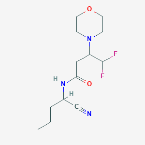 molecular formula C13H21F2N3O2 B2850745 N-(1-Cyanobutyl)-4,4-difluoro-3-morpholin-4-ylbutanamide CAS No. 2305549-45-3