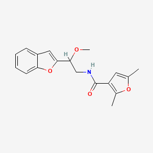 molecular formula C18H19NO4 B2850777 N-[2-(1-benzofuran-2-yl)-2-methoxyethyl]-2,5-dimethylfuran-3-carboxamide CAS No. 2034291-60-4