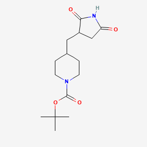 molecular formula C15H24N2O4 B2850798 Tert-butyl 4-[(2,5-dioxopyrrolidin-3-yl)methyl]piperidine-1-carboxylate CAS No. 2361634-75-3