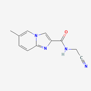 molecular formula C11H10N4O B2850830 N-(Cyanomethyl)-6-methylimidazo[1,2-a]pyridine-2-carboxamide CAS No. 2249408-14-6