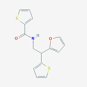 molecular formula C15H13NO2S2 B2850861 N-[2-(furan-2-yl)-2-(thiophen-2-yl)ethyl]thiophene-2-carboxamide CAS No. 2097893-70-2