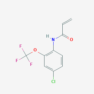 molecular formula C10H7ClF3NO2 B2850863 N-[4-chloro-2-(trifluoromethoxy)phenyl]prop-2-enamide CAS No. 2270918-42-6