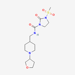3-(methylsulfonyl)-2-oxo-N-((1-(tetrahydrofuran-3-yl)piperidin-4-yl)methyl)imidazolidine-1-carboxamide