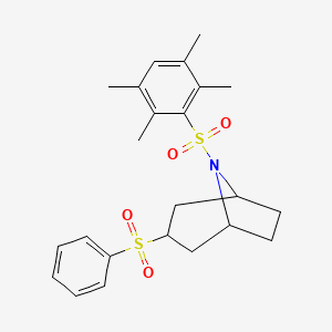 (1R,5S)-3-(phenylsulfonyl)-8-((2,3,5,6-tetramethylphenyl)sulfonyl)-8-azabicyclo[3.2.1]octane