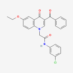2-(3-benzoyl-6-ethoxy-4-oxoquinolin-1(4H)-yl)-N-(3-chlorophenyl)acetamide