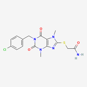 2-((1-(4-chlorobenzyl)-3,7-dimethyl-2,6-dioxo-2,3,6,7-tetrahydro-1H-purin-8-yl)thio)acetamide