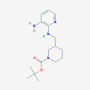 molecular formula C16H26N4O2 B2850889 tert-Butyl 3-{[(3-aminopyridin-2-yl)amino]methyl}piperidine-1-carboxylate CAS No. 2279124-52-4