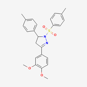 5-(3,4-Dimethoxyphenyl)-3-(4-methylphenyl)-2-(4-methylphenyl)sulfonyl-3,4-dihydropyrazole
