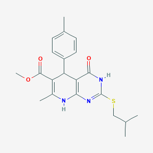 Methyl 2-(isobutylthio)-7-methyl-4-oxo-5-(p-tolyl)-3,4,5,8-tetrahydropyrido[2,3-d]pyrimidine-6-carboxylate