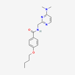 4-butoxy-N-((4-(dimethylamino)pyrimidin-2-yl)methyl)benzamide