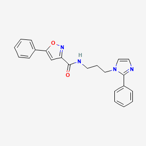 5-phenyl-N-(3-(2-phenyl-1H-imidazol-1-yl)propyl)isoxazole-3-carboxamide