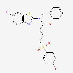 molecular formula C24H20F2N2O3S2 B2850904 N-benzyl-N-(6-fluoro-1,3-benzothiazol-2-yl)-4-(4-fluorobenzenesulfonyl)butanamide CAS No. 941987-81-1