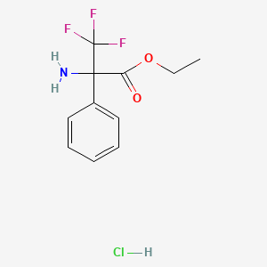 Ethyl 2-amino-3,3,3-trifluoro-2-phenylpropanoate hydrochloride