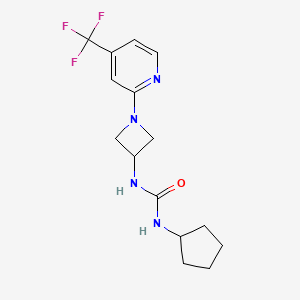 1-Cyclopentyl-3-[1-[4-(trifluoromethyl)pyridin-2-yl]azetidin-3-yl]urea