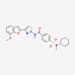 4-(N-cyclohexyl-N-methylsulfamoyl)-N-(4-(7-methoxybenzofuran-2-yl)thiazol-2-yl)benzamide
