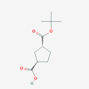 molecular formula C11H18O4 B2850908 (1S,3R)-3-(tert-Butoxycarbonyl)cyclopentane-1-carboxylic acid CAS No. 1909288-52-3