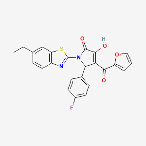 1-(6-ethylbenzo[d]thiazol-2-yl)-5-(4-fluorophenyl)-4-(furan-2-carbonyl)-3-hydroxy-1H-pyrrol-2(5H)-one