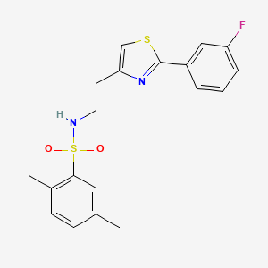 N-[2-[2-(3-fluorophenyl)-1,3-thiazol-4-yl]ethyl]-2,5-dimethylbenzenesulfonamide