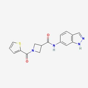 N-(1H-indazol-6-yl)-1-(thiophene-2-carbonyl)azetidine-3-carboxamide