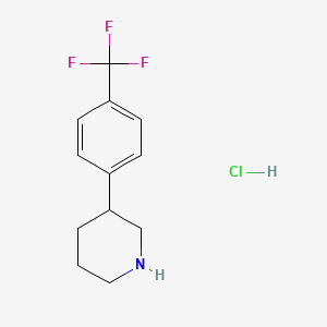 molecular formula C12H15ClF3N B2850934 3-(4-(Trifluoromethyl)Phenyl)Piperidine Hydrochloride CAS No. 1106940-96-8