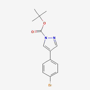 molecular formula C14H15BrN2O2 B2850940 Tert-butyl 4-(4-bromophenyl)pyrazole-1-carboxylate CAS No. 1100052-58-1