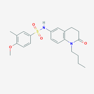 molecular formula C21H26N2O4S B2850958 N-(1-butyl-2-oxo-1,2,3,4-tetrahydroquinolin-6-yl)-4-methoxy-3-methylbenzene-1-sulfonamide CAS No. 941955-10-8