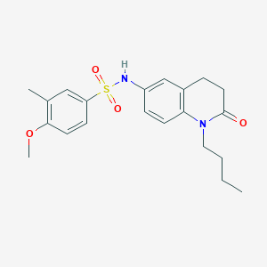 molecular formula C21H26N2O4S B2850958 N-(1-butyl-2-oxo-1,2,3,4-tetrahydroquinolin-6-yl)-4-methoxy-3-methylbenzenesulfonamide CAS No. 941955-10-8