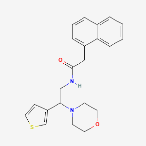 molecular formula C22H24N2O2S B2850969 N-(2-morpholino-2-(thiophen-3-yl)ethyl)-2-(naphthalen-1-yl)acetamide CAS No. 946199-61-7