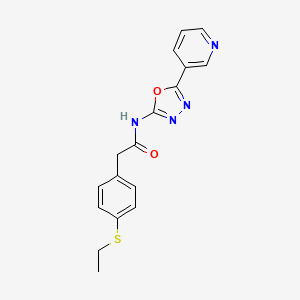 2-(4-(ethylthio)phenyl)-N-(5-(pyridin-3-yl)-1,3,4-oxadiazol-2-yl)acetamide