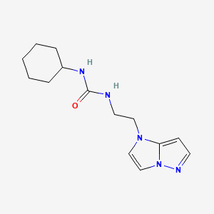 1-(2-(1H-imidazo[1,2-b]pyrazol-1-yl)ethyl)-3-cyclohexylurea