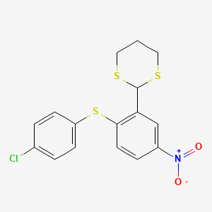 2-{2-[(4-Chlorophenyl)sulfanyl]-5-nitrophenyl}-1,3-dithiane