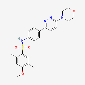 4-methoxy-2,5-dimethyl-N-(4-(6-morpholinopyridazin-3-yl)phenyl)benzenesulfonamide